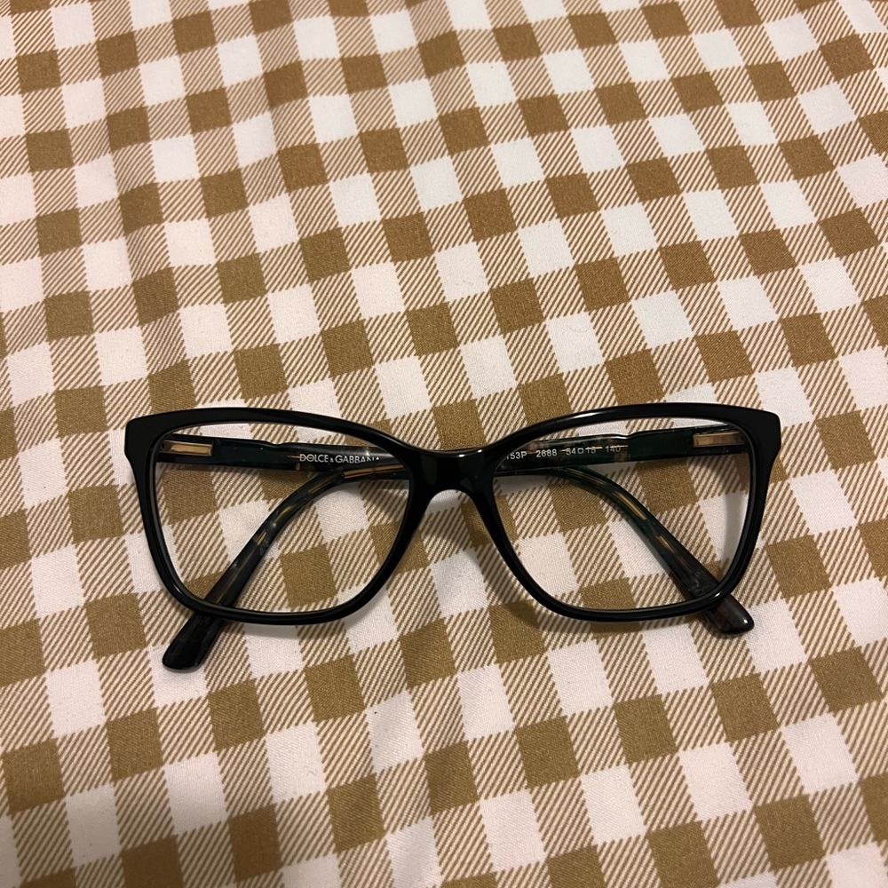 Dolce and Gabbana Black Cat-Eye Glasses